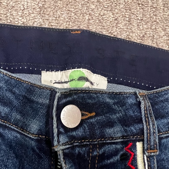 Stella McCartney embroidered denim jeans 26 - Picture 4 of 7